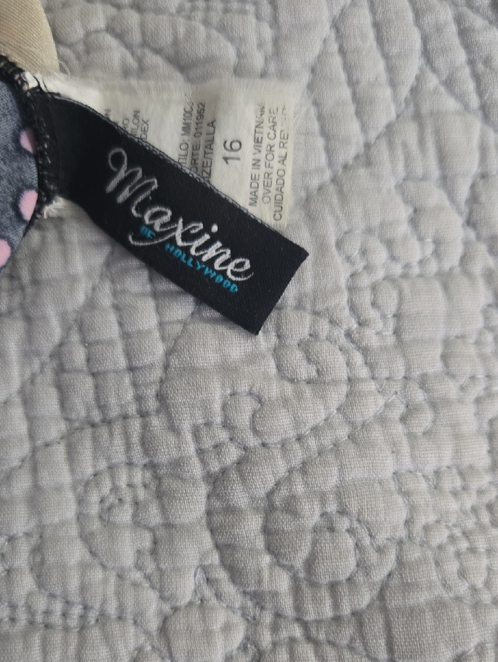 Maxine Hollywood Ladies Swimsuit - Black with Pink Dots